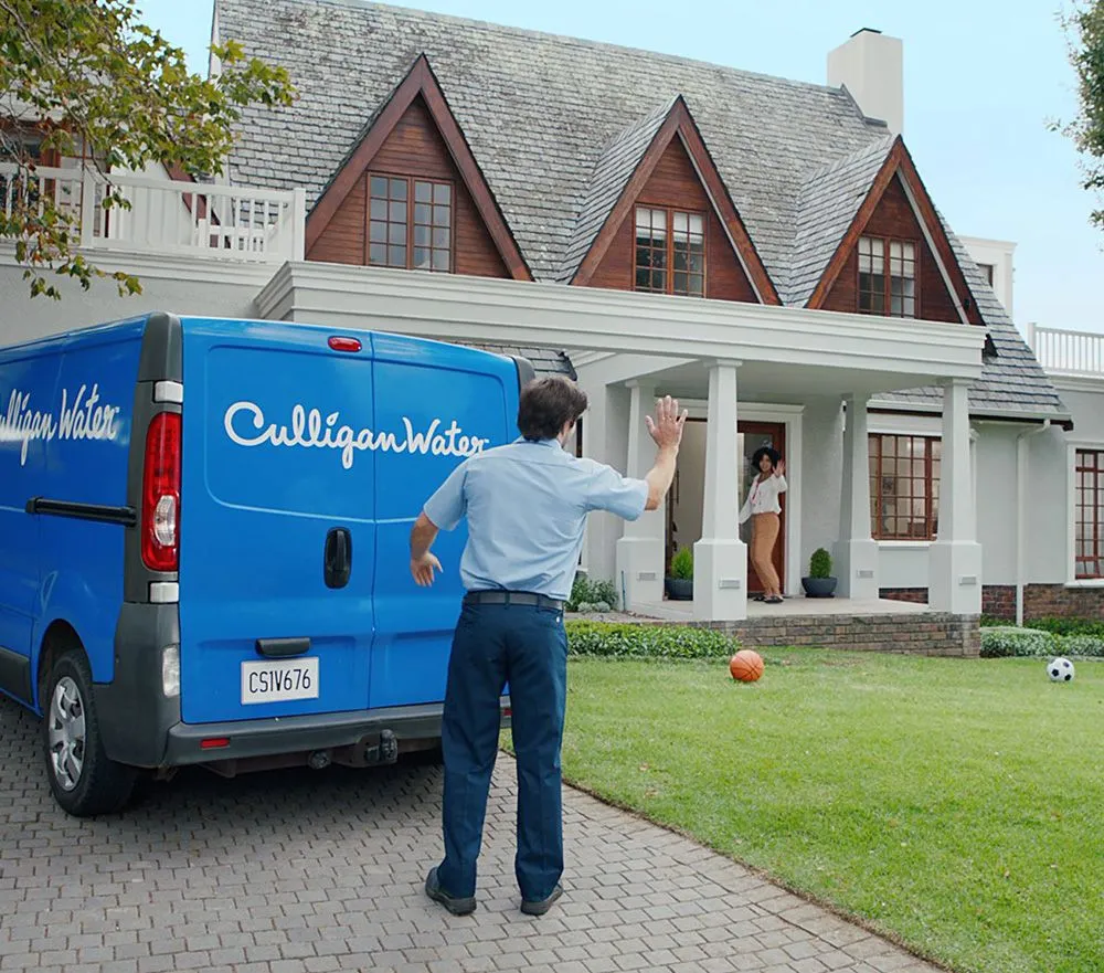 Family enjoying clean water