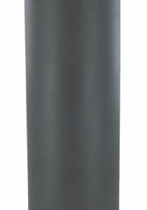 A dark gray Culligan water treatment tank with a black control head and a blue knob on the right side.